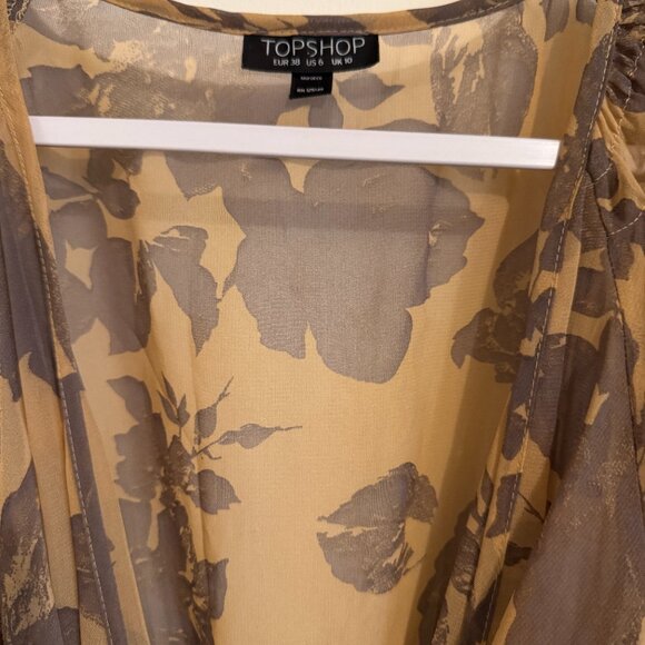 Vintage topshop rose floral wrap dress - Picture 4 of 4